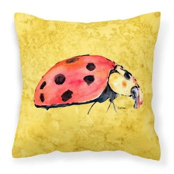 Caroline's Treasures | Lady Bug on Yellow Fabric Decorative Pillow 18 X 18 IN,商家Verishop,价格¥357