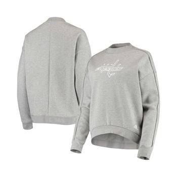 推荐Women's Heathered Gray Washington Capitals V2 Pullover Sweatshirt商品