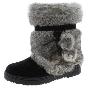 推荐Bearpaw Tama Women's Suede and Fur Water Shedding Mid-Calf Winter Boot商品