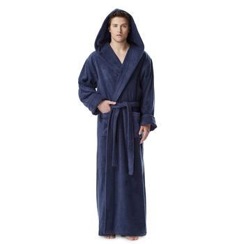 商品ARUS | Men's Thick Full Ankle Length Hooded Turkish Cotton Bathrobe,商家Macy's,价格¥1317图片