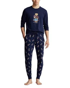 Ralph Lauren | 2 Pc. Cotton Jersey Polo Bear Long Sleeve Tee & Joggers Sleep Set 