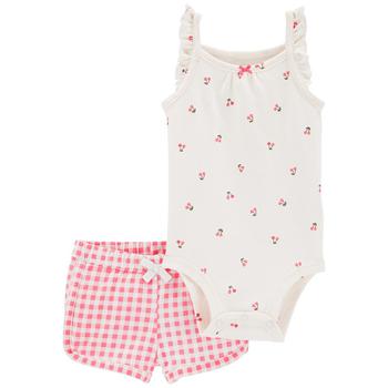 Carter's | Baby Girls Bodysuit and Shorts, 2 Piece Set商品图片 3.7折
