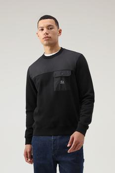 Woolrich | Crewneck Sweatshirt in Organic Cotton and Taslan Nylon商品图片,