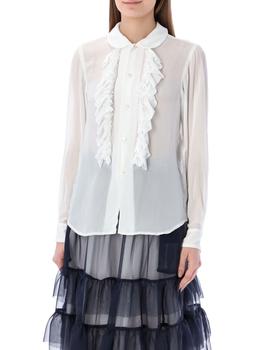 Comme des Garçons Girl Ruffled Long-Sleeved Blouse,价格$156.93