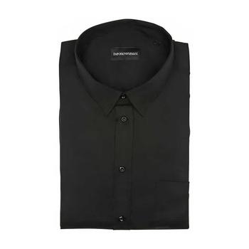 product Emporio Armani Mens Long Sleeve Black Shirt with Pocket image