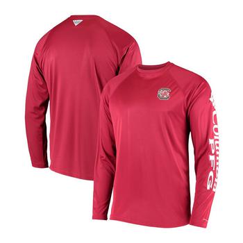 Columbia | Men's PFG Garnet South Carolina Gamecocks Terminal Tackle Omni-Shade Long Sleeve T-shirt商品图片,