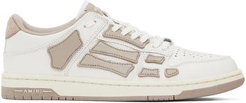 AMIRI | White & Beige Skel Low-Top Sneakers商品图片,额外8.5折, 独家减免邮费, 额外八五折