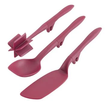 Rachael Ray | Rachael Ray Tools and Gadgets Lazy Crush & Chop, Flexi Turner, and Scraping Spoon Set, 3-Piece, Burgundy,商家Premium Outlets,价格¥222