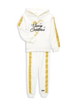 juicy couture价格, Juicy Couture | Little Girl's 2-Piece Logo Hoodie & Joggers Set商品图片 3.7折