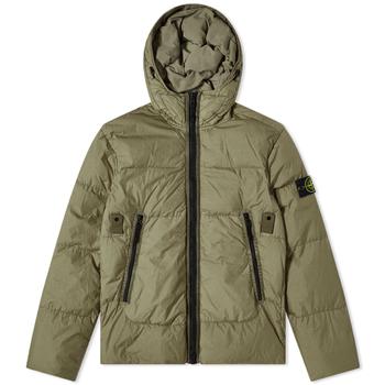 stone island羽绒服直邮, Stone Island | Stone Island Garment Dyed Crinkle Reps Hooded Down Jacket商品图片 7.9折