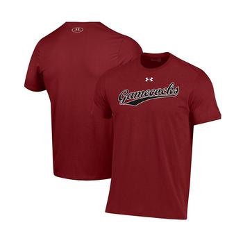 商品Under Armour | Men's Garnet South Carolina Gamecocks Baseball Script Performance T-shirt,商家Macy's,价格¥251图片