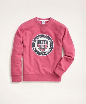 Brooks Brothers | Crest Print Crewneck Sweatshirt商品图片,3.3折