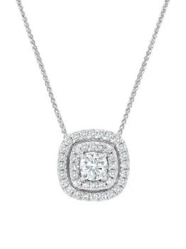 Saks Fifth Avenue | 18K White Gold & 0.52 TCW Dimond Pendant Necklace,商家Saks OFF 5TH,价格¥16368