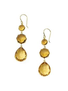商品Ippolita | Small Crazy 8'S 18K Green Gold & Orange-Citrine Drop Earrings,商家Saks Fifth Avenue,价格¥8658图片