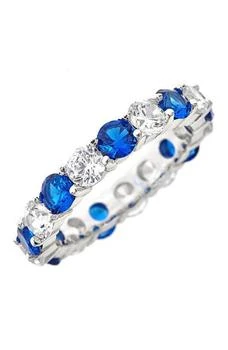 Sterling Forever | Sterling Silver Blue Sapphire CZ Eternity Band Ring,商家Nordstrom Rack,价格¥373