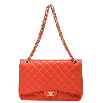 推荐Chanel Coral Quilted Leather Jumbo Classic Flap Bag商品