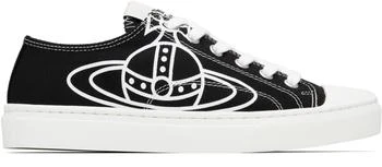 Vivienne Westwood | Black Plimsoll Low Top 2.0 Sneakers,商家SSENSE HK,价格¥1762