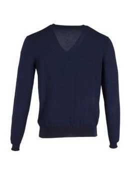 推荐Prada V-Neck Sweater In Navy Blue Cotton商品
