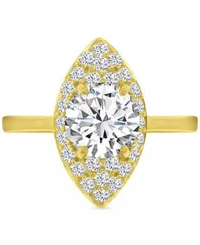 Macy's | Cubic Zirconia Marquise Ring (4-3/8 ct. t.w.) in 14k Gold over Sterling Silver,商家Macy's,价格¥148