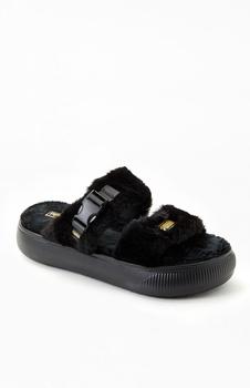 推荐Women's Suede Fur Mayu Sandals商品