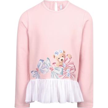 Balloon Chic | Teddy print ruffled blouse in pink and white商品图片,7折×额外8.5折, 额外八五折