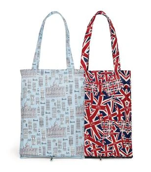 推荐Recycled Union Jack & London Town Pocket Shopper Bag (Set of 2)商品