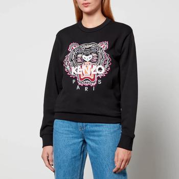 Kenzo | Kenzo Tiger Embroidered Fleece-Back Cotton-Blend Jersey商品图片,满$345减$110, 满减