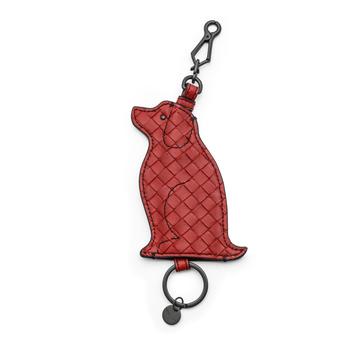 商品Bottega Veneta | Bottega Veneta Intrecciato Red Leather Key Chain 513933-V001N-6470,商家Shopworn,价格¥1846图片