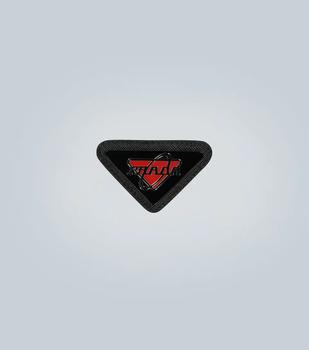 Prada | Leather-trimmed logo badge商品图片,