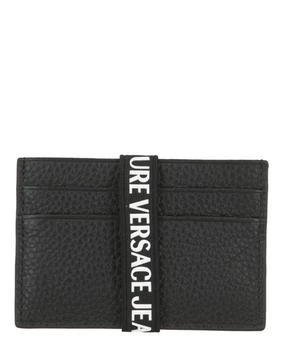 Versace | Logo-Strap Leather Card Holder 6折×额外9折, 独家减免邮费, 额外九折