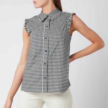 kate spade new york, Kate Spade | Kate Spade New York Women's Mini Gingham Sleeveless Top - Black商品图片 3折