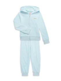 product Little Girl's Velour Logo 2-Piece Hoodie & Joggers Set image