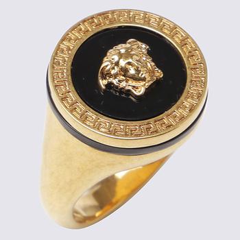范思哲戒指正品, Versace | GOLD-TONE METAL RING商品图片 7.3折