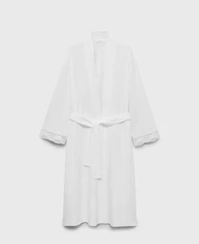 Mango | Women's Lace Detail Cotton Robe,商家Macy's,价格¥663