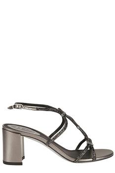 Rene Caovilla | René Caovilla Clippy Crystal Embellished Sandals商品图片,5.7折×额外9折, 额外九折
