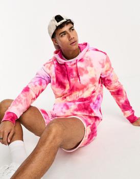 商品Hollister | Hollister co-ord central logo dopamine acid wash hoodie in pink,商家ASOS,价格¥349图片