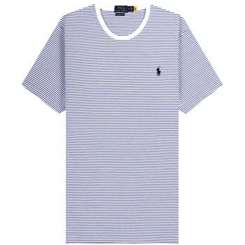 Ralph Lauren | Ralph Lauren Custom Slim Fit Striped T-Shirt White/Navy商品图片,满$200享9折, 满折