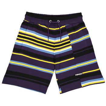 kenzo是什么牌子, Kenzo | Aubergine Striped Logo Shorts商品图片 3.2折