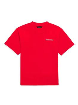 Balenciaga | Little Kid's & Kid's Logo Crewneck T-Shirt商品图片,