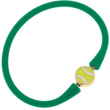 Canvas Style | Bali Tennis Ball Bead Silicone Bracelet In Green,商家Verishop,价格¥203
