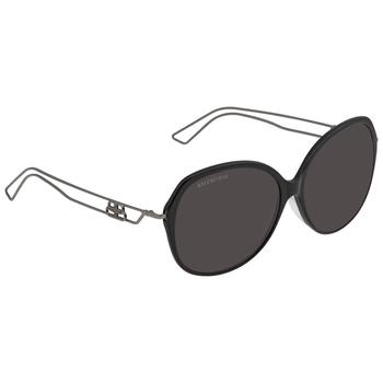 推荐Balenciaga Grey Ladies Sunglasses BB0058SK 001 59商品
