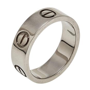 卡地亚戒指价格, [二手商品] Cartier | Cartier Love 18K White Gold Ring EU 48商品图片 8.4折, 满1件减$100, 满减