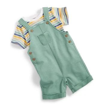 First Impressions | Baby Boys Peter Stripe Shirt and Shortall, 2 Piece Set, Created for Macy's,商家Macy's,价格¥123