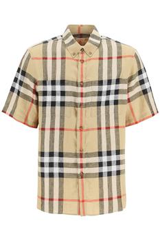 burberry短袖, Burberry | Burberry tartan linen short sleeve shirt商品图片 7.8折