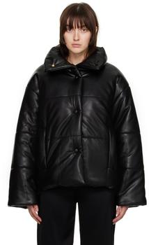 Nanushka | Black Hide Vegan Leather Jacket商品图片,8.3折, 独家减免邮费