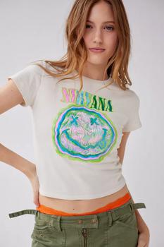 Urban Outfitters | Nirvana I’m So Happy Baby Tee商品图片,额外7折, 额外七折