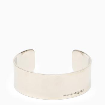 Alexander McQueen | Rigid silver band bracelet商品图片,