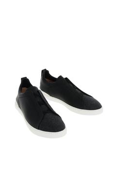 zegna鞋, Zegna | Ermenegildo Zegna Men's  Black Other Materials Slip On Sneakers商品图片 8.3折