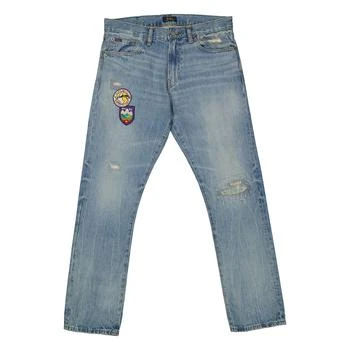 product Blue Cotton Denim Varick Straight-Leg Jeans image