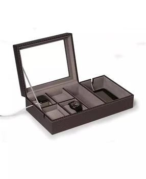 Bey-Berk | Cabron Fiber Design Watch and Phone Storage with Cord Cut Out,商家Macy's,价格¥345